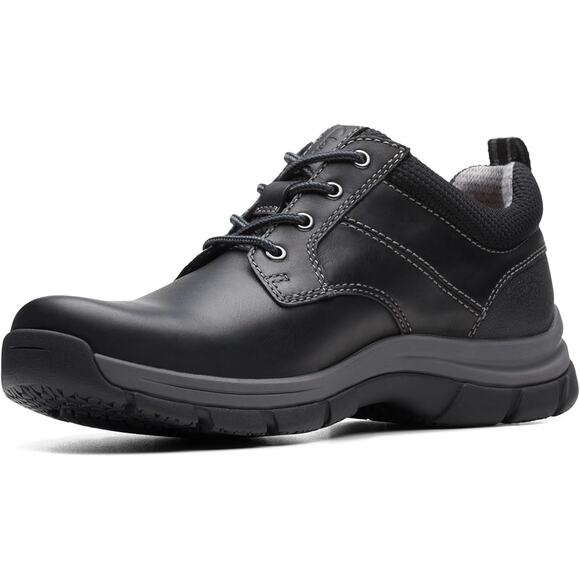 NWT Clarks Men's Collection Walpath Low Oxford, Black Leather Waterproof, 10.5 M - Picture 6 of 7